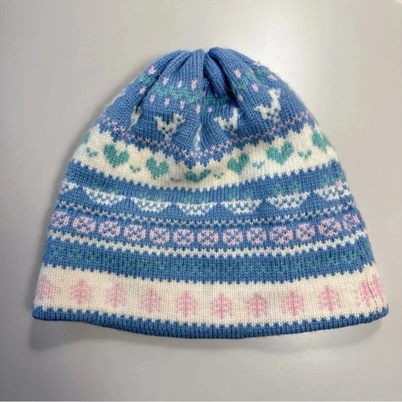 Stowe Woolens Womens Pure Wool Heart Cute Winter Beanie - Picture 1 of 10